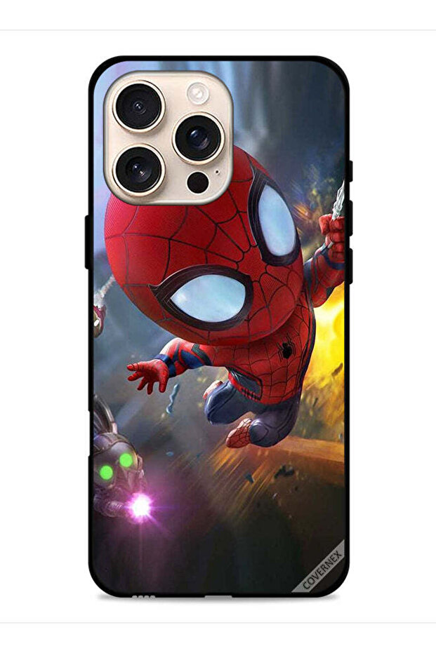 غطاء حماية لجهاز Apple iPhone 16 Pro Max بتصميم Spiderman In Action