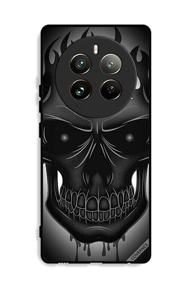 غطاء حماية لهاتف Realme 12 Pro Plus 5G برسومات جمجمة
