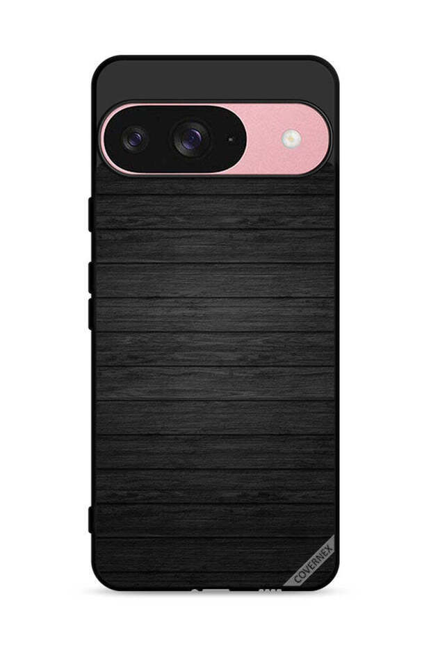 غطاء حماية لجهاز Google Pixel 9 بنمط خشبي داكن