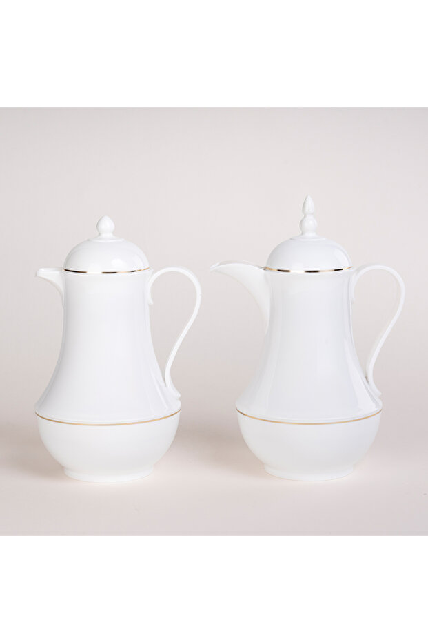 قارورة بلاستيكية بيضاء سعة 1 لتر، قطعتان - 2