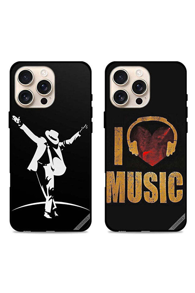 حافظتان واقيتان لهاتف Apple iPhone 16 Pro من Mj Style وi Love Music