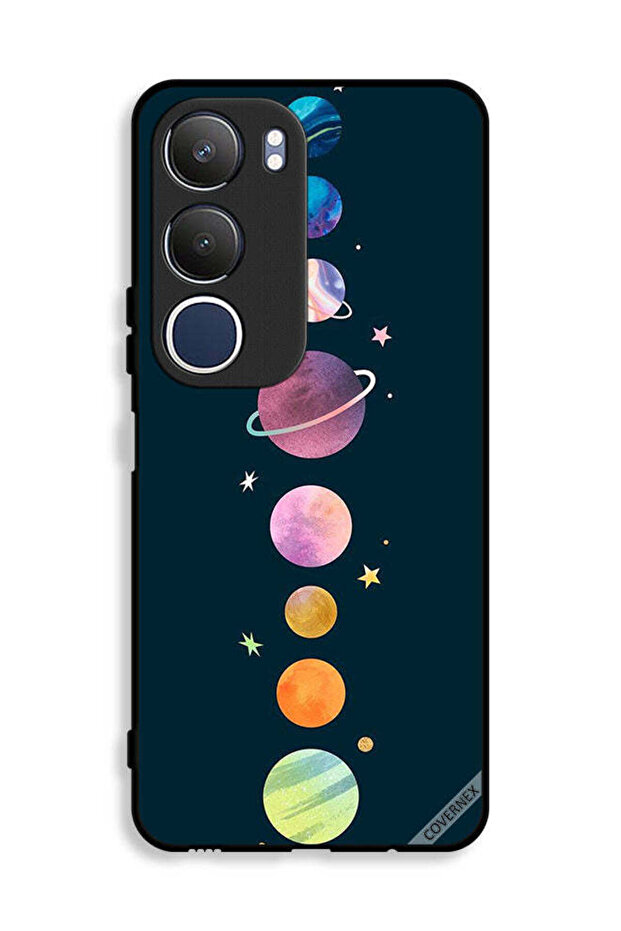 غطاء حماية لهاتف Vivo Y19s 4G بتصميم الكواكب في صف واحد
