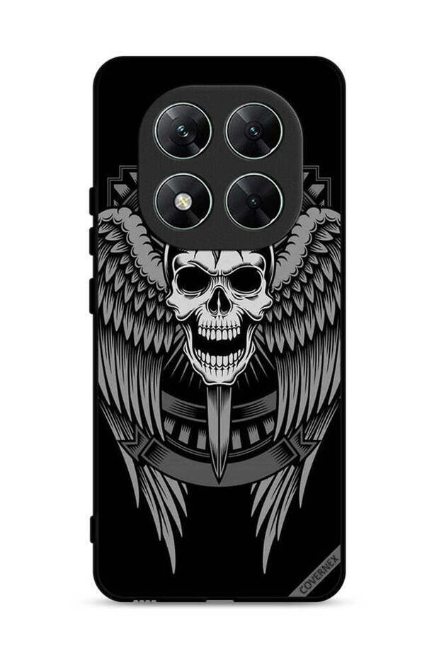 غطاء حماية لهاتف Xiaomi Poco X7 5G بتصميم جمجمة وأجنحة نسر