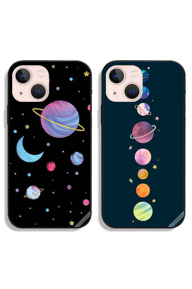 حافظتان لهاتف Apple iPhone 13 mini، أغطية حماية بتصميم كواكب ونجوم فضاء