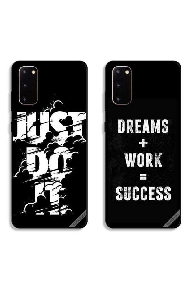 حافظتان لهاتف سامسونج جالكسي S20 - أغطية حماية - Dreams Plus Work and Just Do It