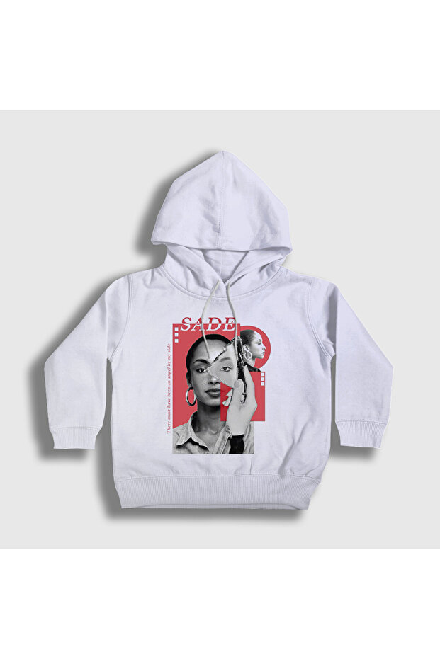 Unisex Kids White Angel Music Plain Hooded Sweatshirt 552769Tt
