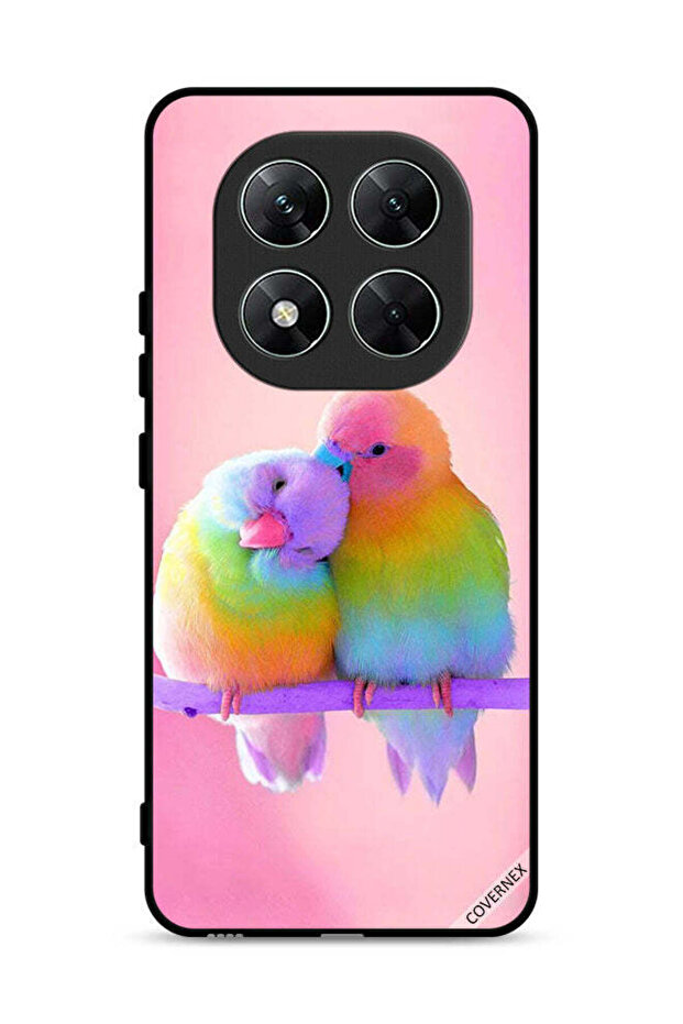 غطاء حماية لهاتف Xiaomi Poco X7 5G بنقشة طيور لطيفة