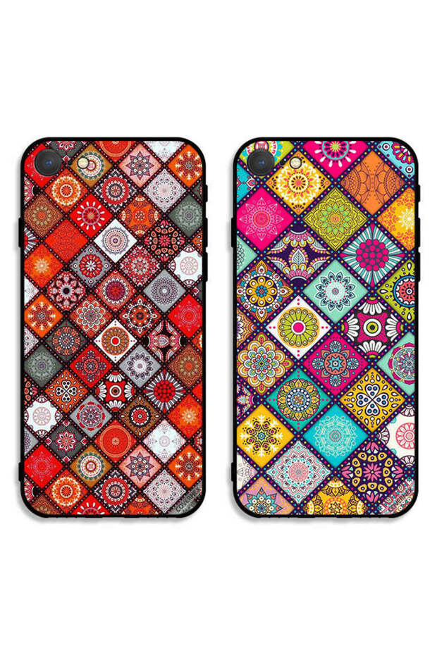 حافظتان واقيتان لهاتف Apple iPhone 8 بتصميم ماندالا وشكل ماندالا