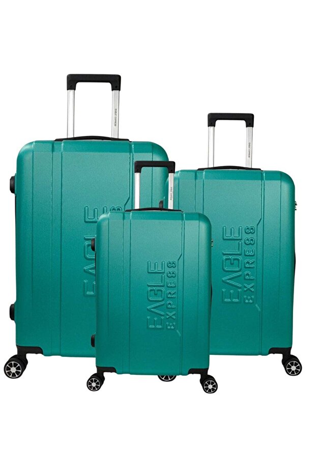 Patron 3-Piece ABS Hard Luggage Set - Aqua Marine + 1-Year