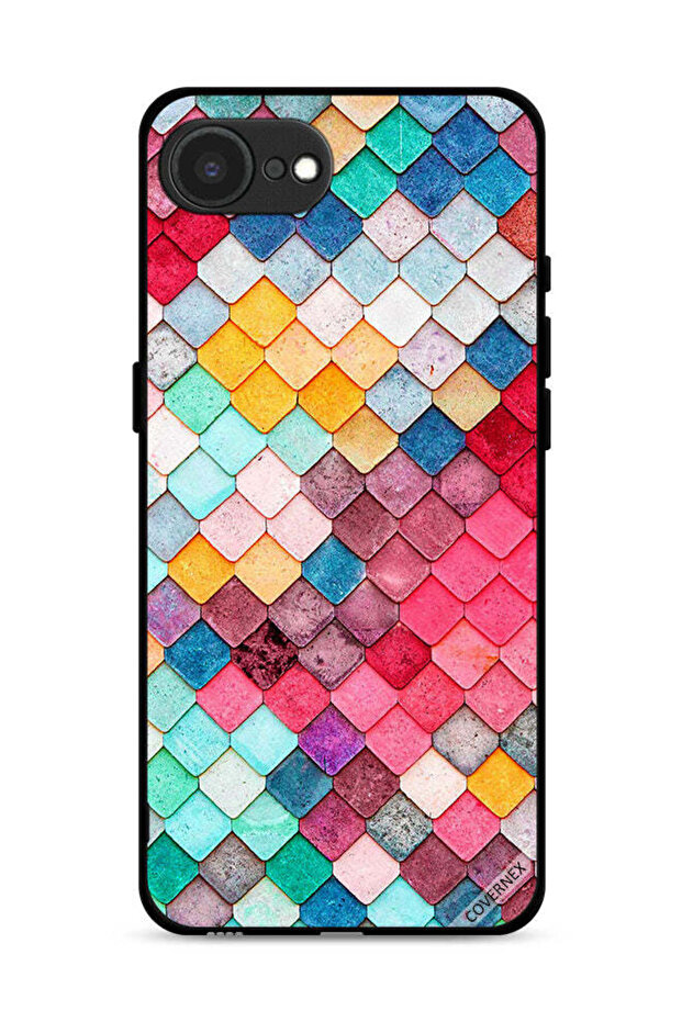 Apple iPhone 16e Protective Case Cover Diamond Square Shape Pattern - 1
