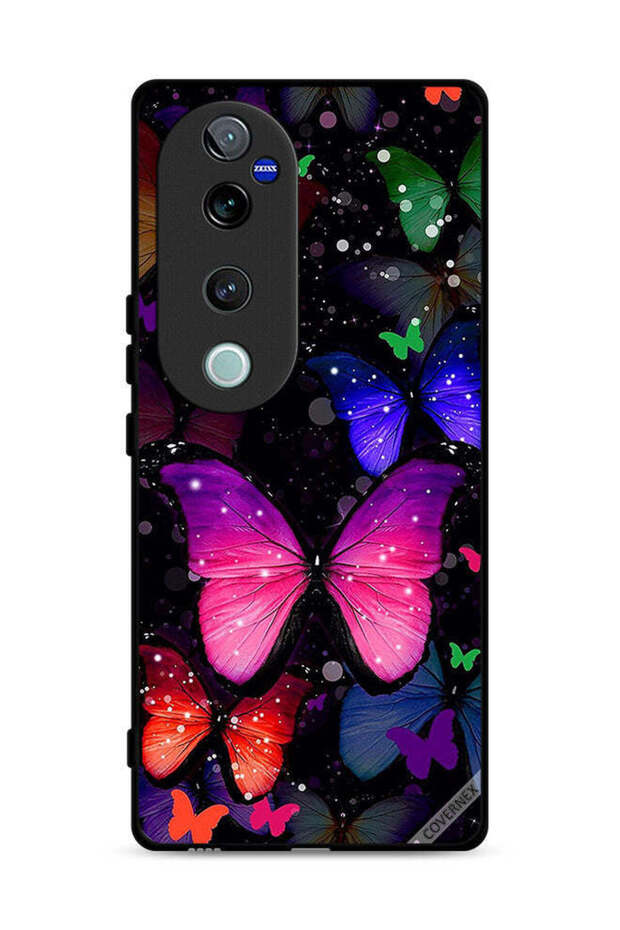 غطاء حماية لهاتف Vivo S19 Pro 5G بنقشة الفراشات