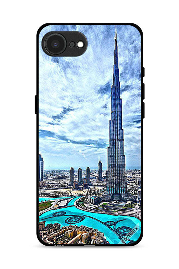 Apple iPhone 16e Protective Case Cover Burj Khalifa Tower Touching Clouds