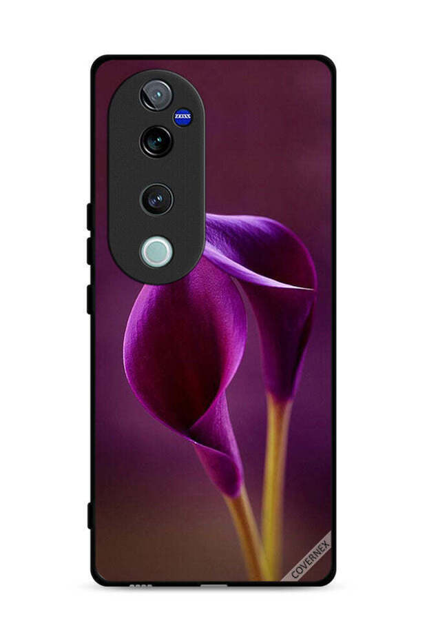 غطاء حماية لهاتف Vivo S19 Pro 5G بنقشة زهرتين جميلتين