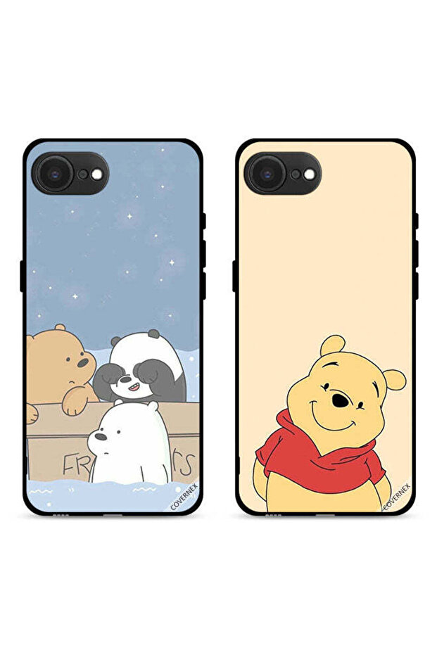 حافظتان واقيتان لهاتف Apple iPhone 16e - Bear Friends وHappy Bear