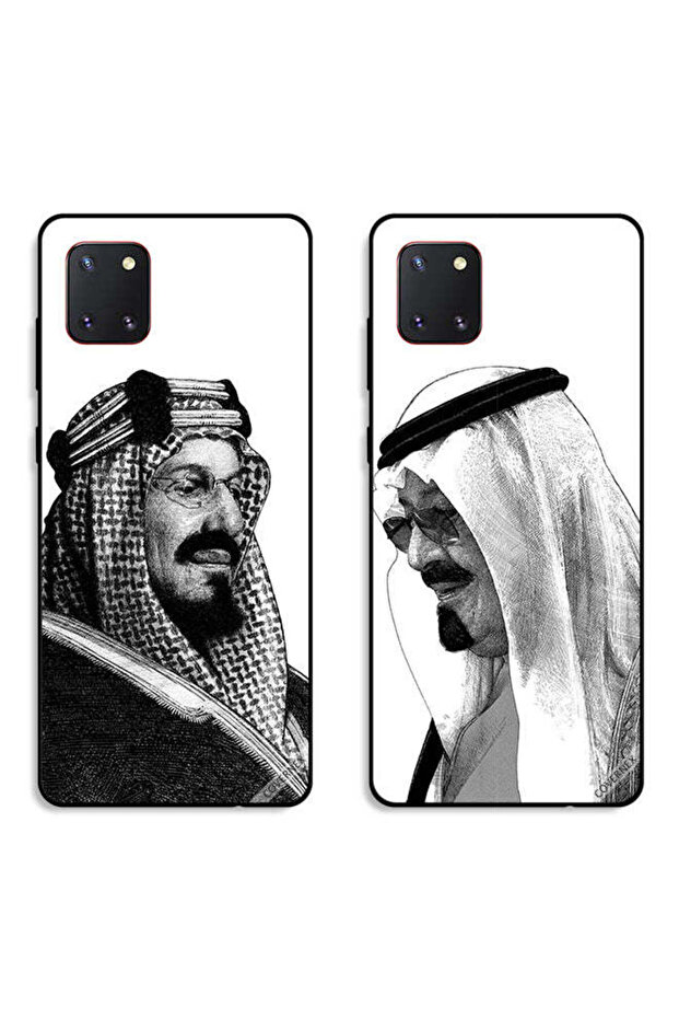 حافظتان لهاتف سامسونج جالكسي نوت 10 لايت بغطاءين واقيين الملك ابن سعود والملك عبدالله