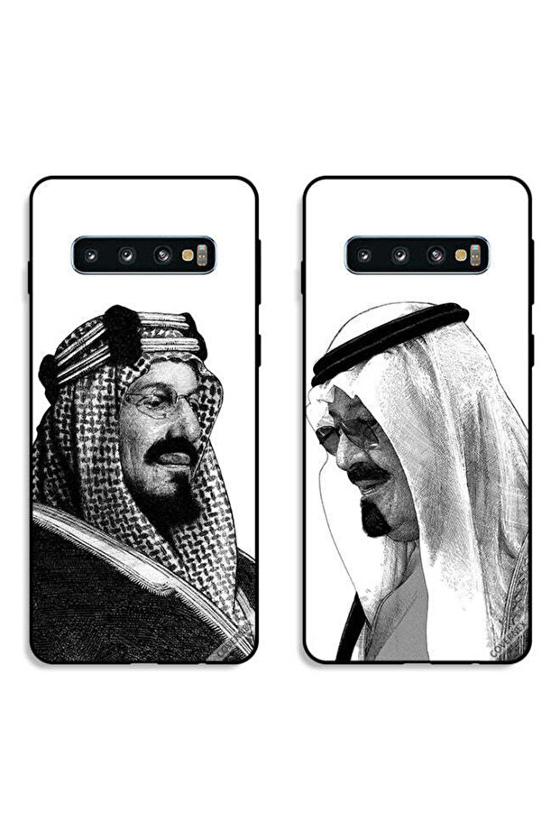 حافظتان لهاتف سامسونج جالاكسي إس 10 بلس بأغطية حماية الملك ابن سعود والملك عبدالله