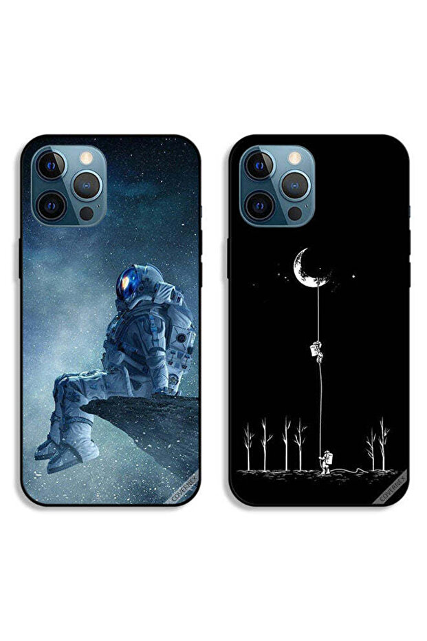 حافظتان واقيتان لهاتف Apple iPhone 12 Pro Max من رائد الفضاء المتعب إلى القمر