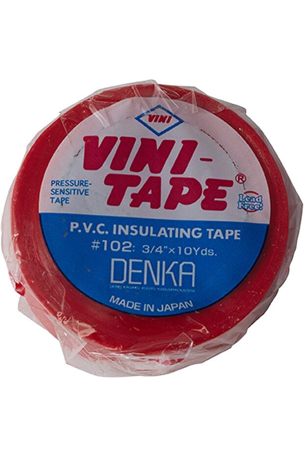 Vini-Tape PVC Insulating Tape Red, 1 in x 10 yd