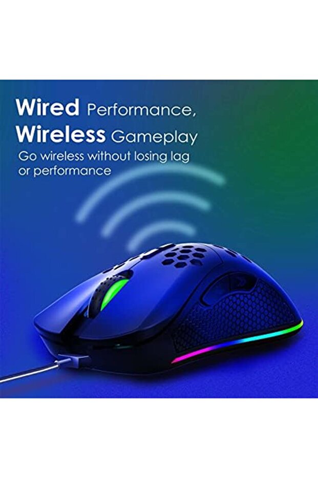 Ammolite Wireless Gaming Mouse | Honeycomb Design | Up To 16000 Dpi | 40g Optical Sensor | Lo - 6