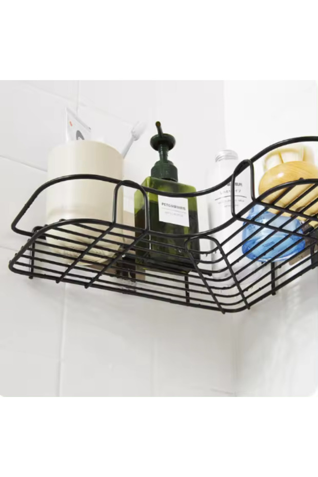 Corner bathroom shelf support - 4