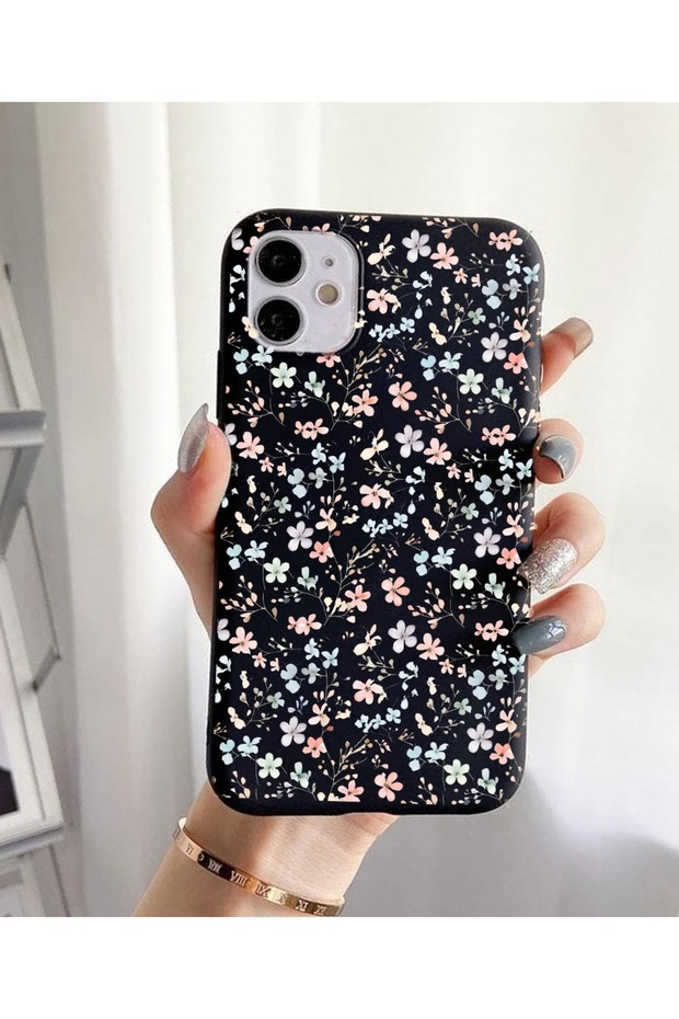 Balporsuku Exclusive Design Cover Compatible with iPhone 13 Mini Omn01 Pattern Phone Case Mimiflower