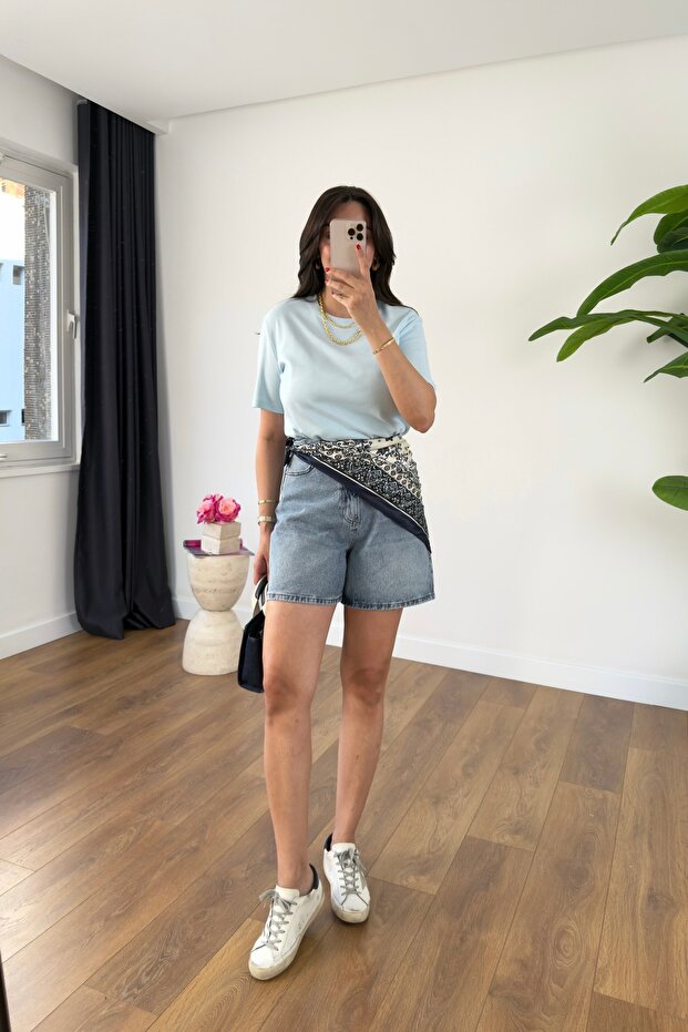 Marley Mavi Denim Şort - 1