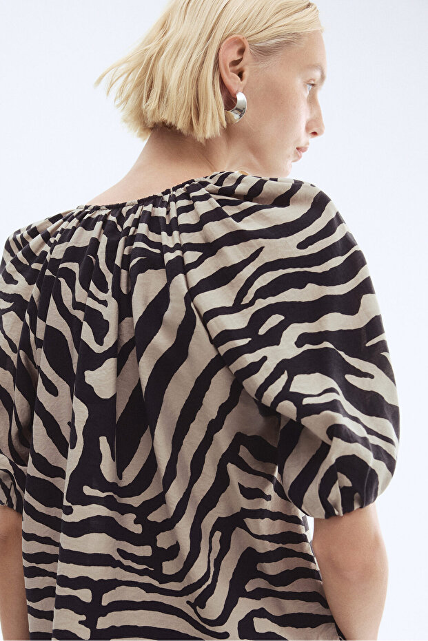 Balon Kollu Bluz - 3