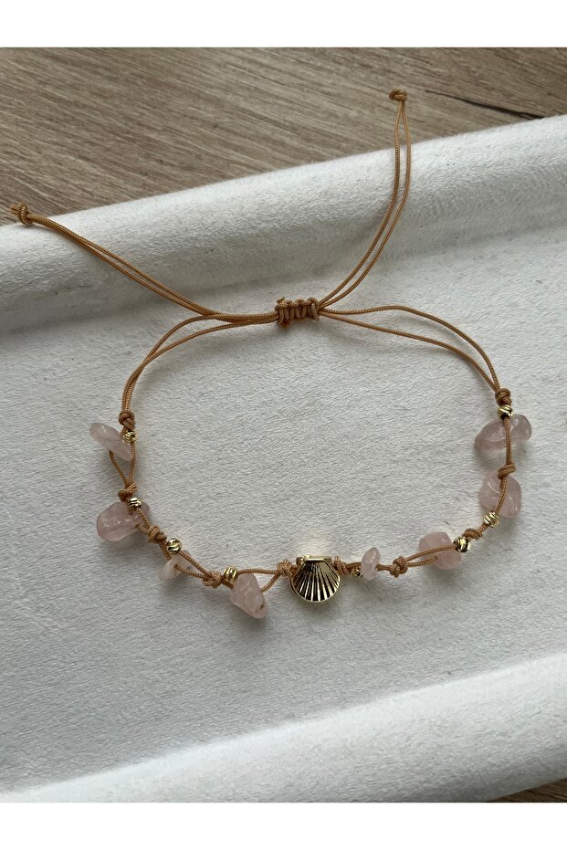 Pink Quartz Stone Midyel Bracelet & Anklet Handmade