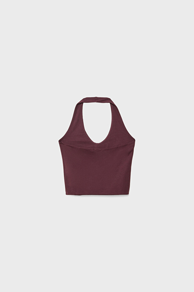 Halter yaka crop top - 6