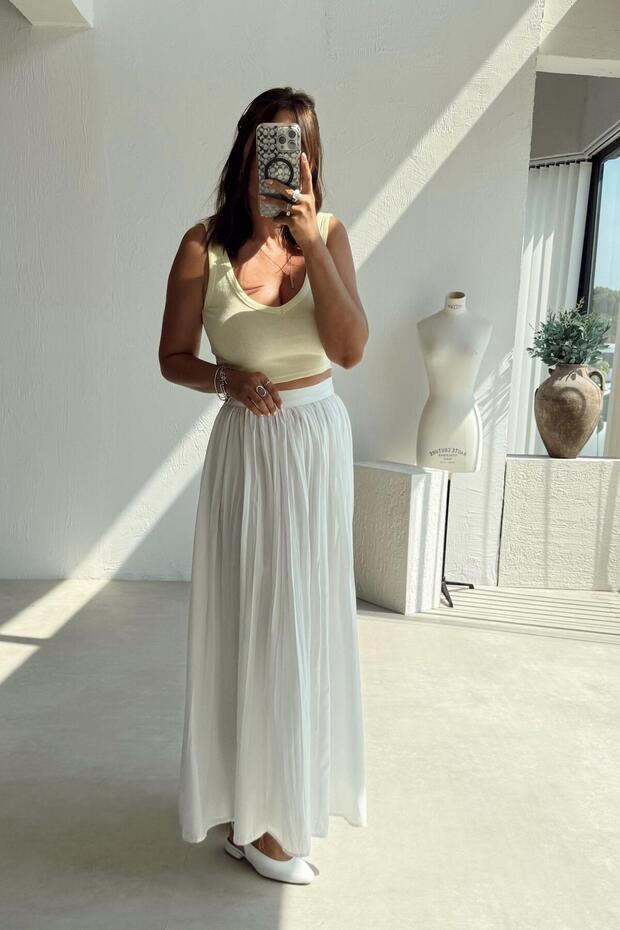 Fusta lungă albă - 5