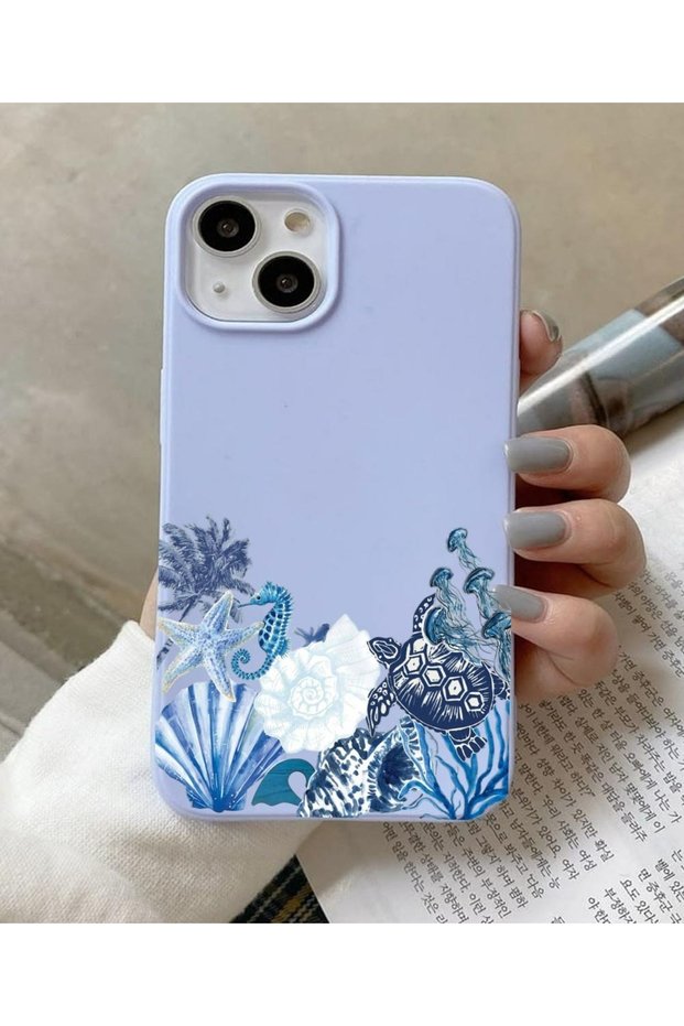 Balporsuku Exclusive Design Cover Compatible with iPhone 15 Omn01 Pattern Phone Case Cornerocean