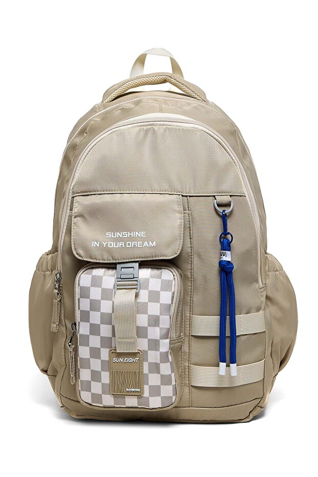 Khaki Teen Girls Backpack