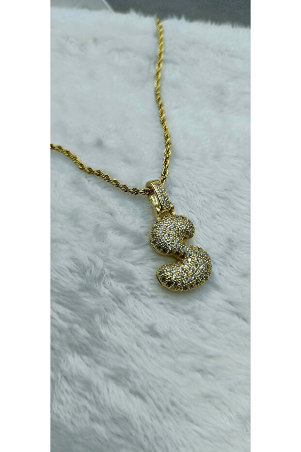 S TAŞLI HARF KOLYE - 1