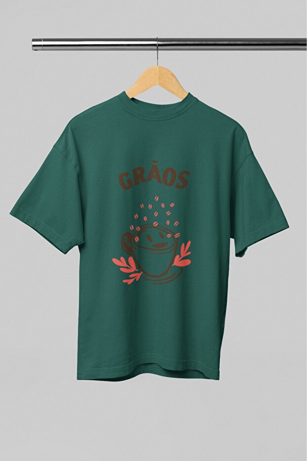 Men/Women Graos Transfer Printed Round Neck Short Sleeve T-Shirt