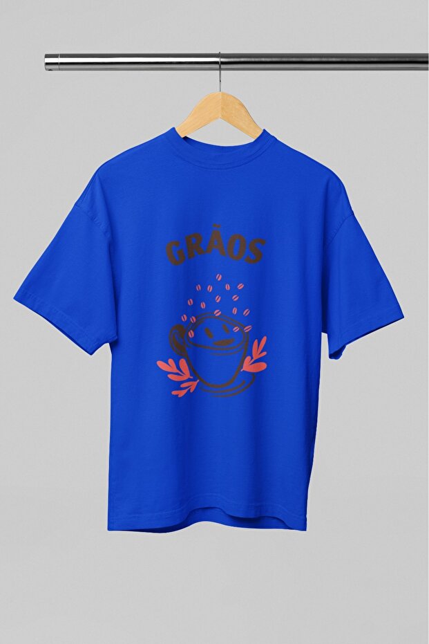 Men/Women Graos Transfer Printed Round Neck Short Sleeve T-Shirt