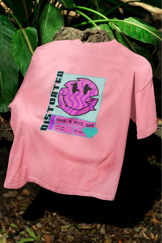 Men/Women Good Day Transfer Printed Round Neck Short Sleeve T-Shirt