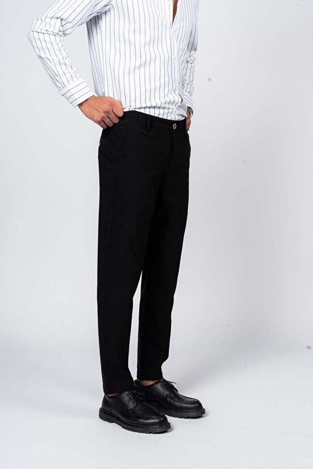 بنطلون تقني من مزيج مطاطي - أسود - 5