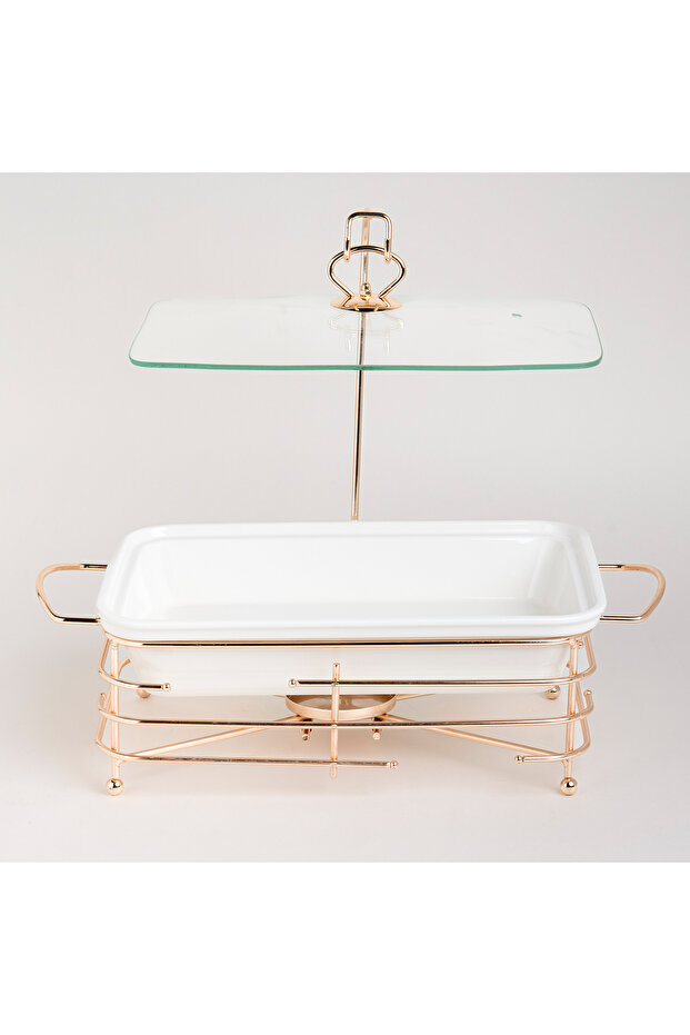 Rectangle Casserole With Warmer Stand - 2