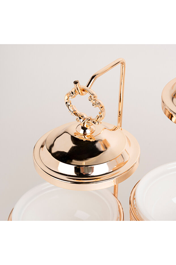Round Serving Dish with Warmer 4Pcs - 3