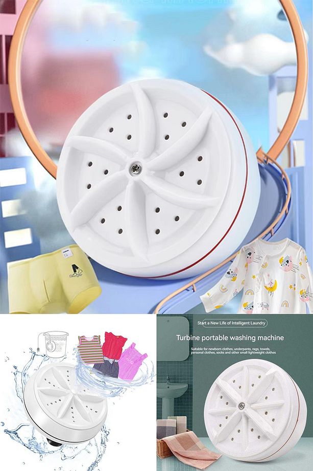 USB’li Mini Turbine Çamaşır Makinesi – Taşınabilir, Sessiz, Güçlü Performans Mini Çamaşır Makine 🧼 - 4