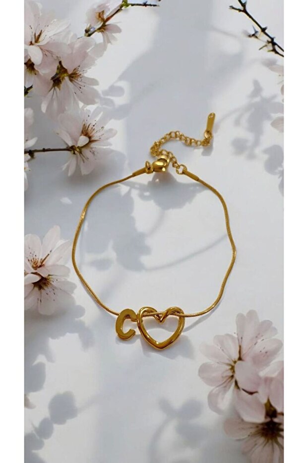 Women's Heart Steel Letter Bracelet