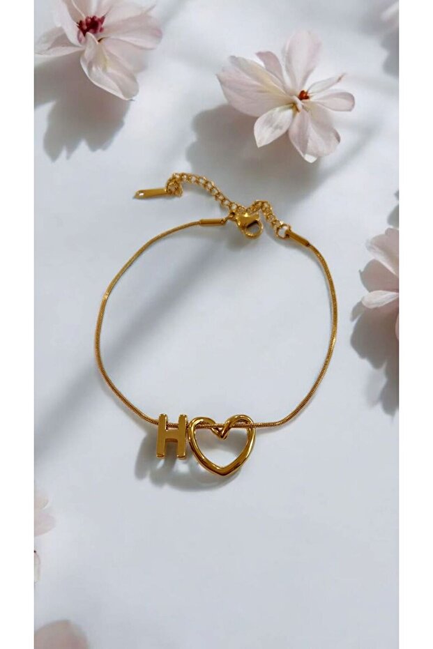 Women's Heart Steel Letter Bracelet