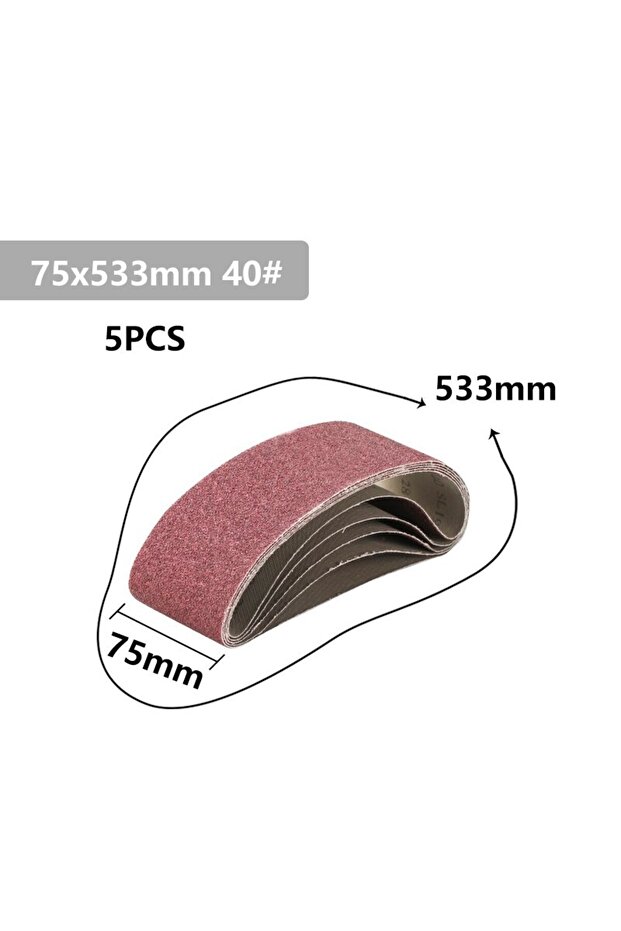 5pcs Grit 40 CMCP 5pcs Sanding Belts 75x533mm 40/60/80/100/120/150 Grit Sander File Belt Set Abrasiv