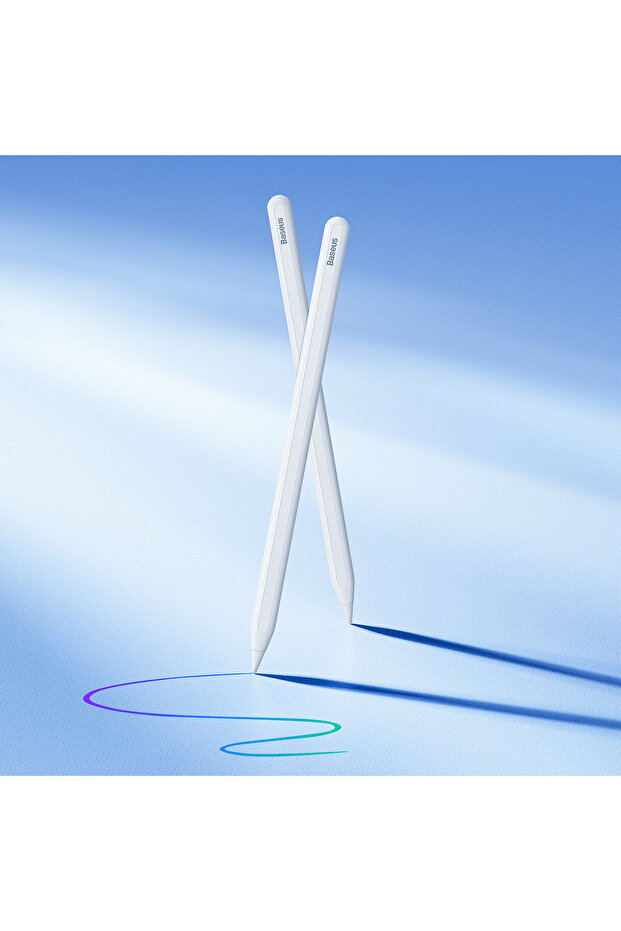 Wireless active stylus for iPhone iPad + replaceable tip white - 10