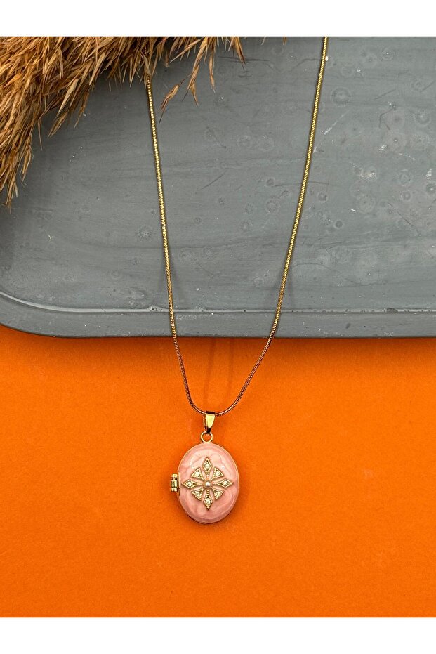 Çelik Kapaklı Kolye 45cm // KOLYE-5531 - 1