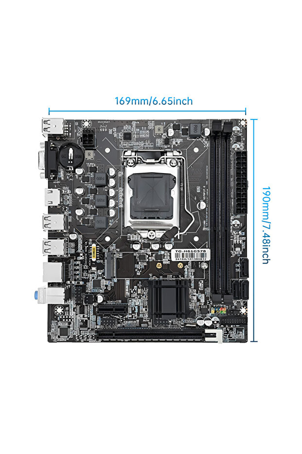 Motherboard+CPU+RAM SOYO H61 Gaming Motherboard Kit with Intel LGA1155 CPU i5 2500 DDR3 (8GB*2) 16G - 8