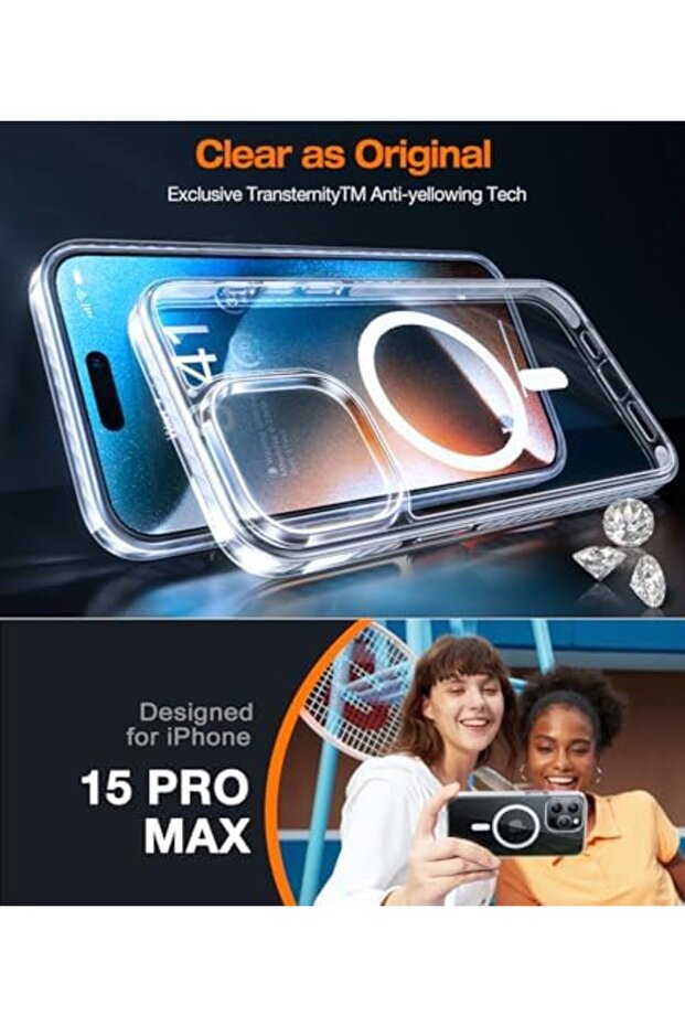 جراب شفاف مقاوم للصدمات لهاتف iPhone 15 Pro Max - 4