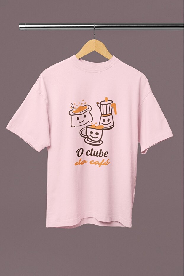 Men/Women Coffee Make Transfer Printed Round Neck Short Sleeve T-Shirt