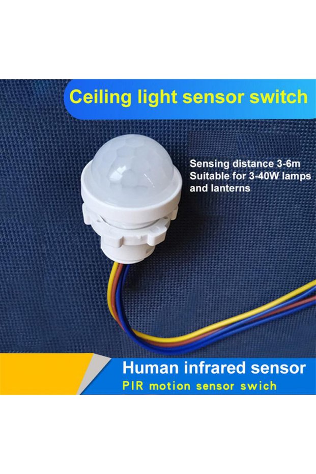 Time Delay Motion Sensor Switch for Led Light Bulb Downlight Fan Lamp AC 85-265V PIR Infrared Mov...