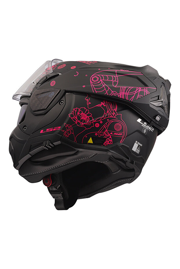ADVANT 2 SOPHIA MAT SİYAH-PEMBE KASK - 7